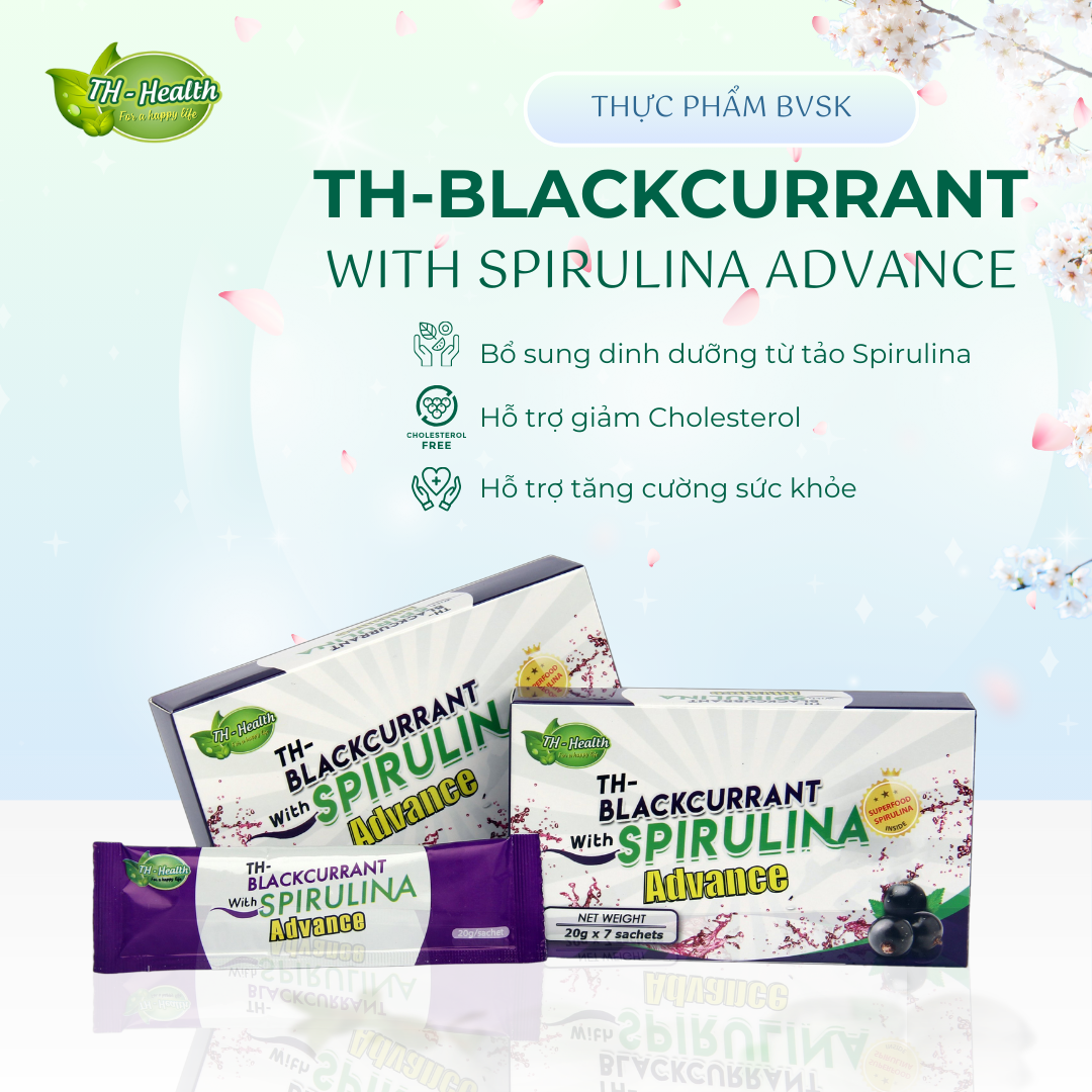 Thực phẩm bảo vệ sức khỏe TH-Blackcurrant with Spirulina Advance