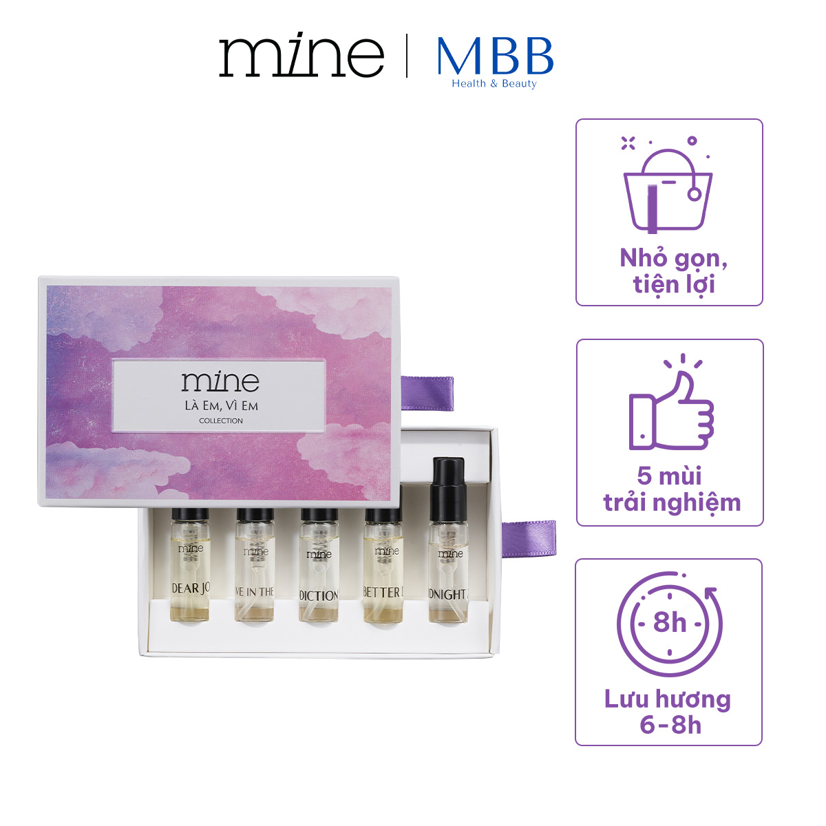 BST nước hoa nữ Mine Masstige Là Em Vì Em (2ml x 5)