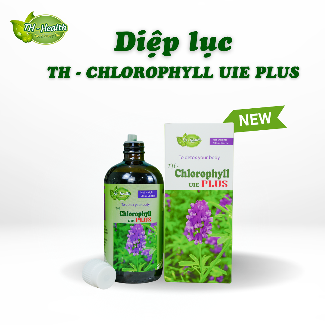TH-Chlorophyll UIE PLUS bổ sung diệp lục, hỗ trợ miễn dịch và chống oxy hóa 500ml