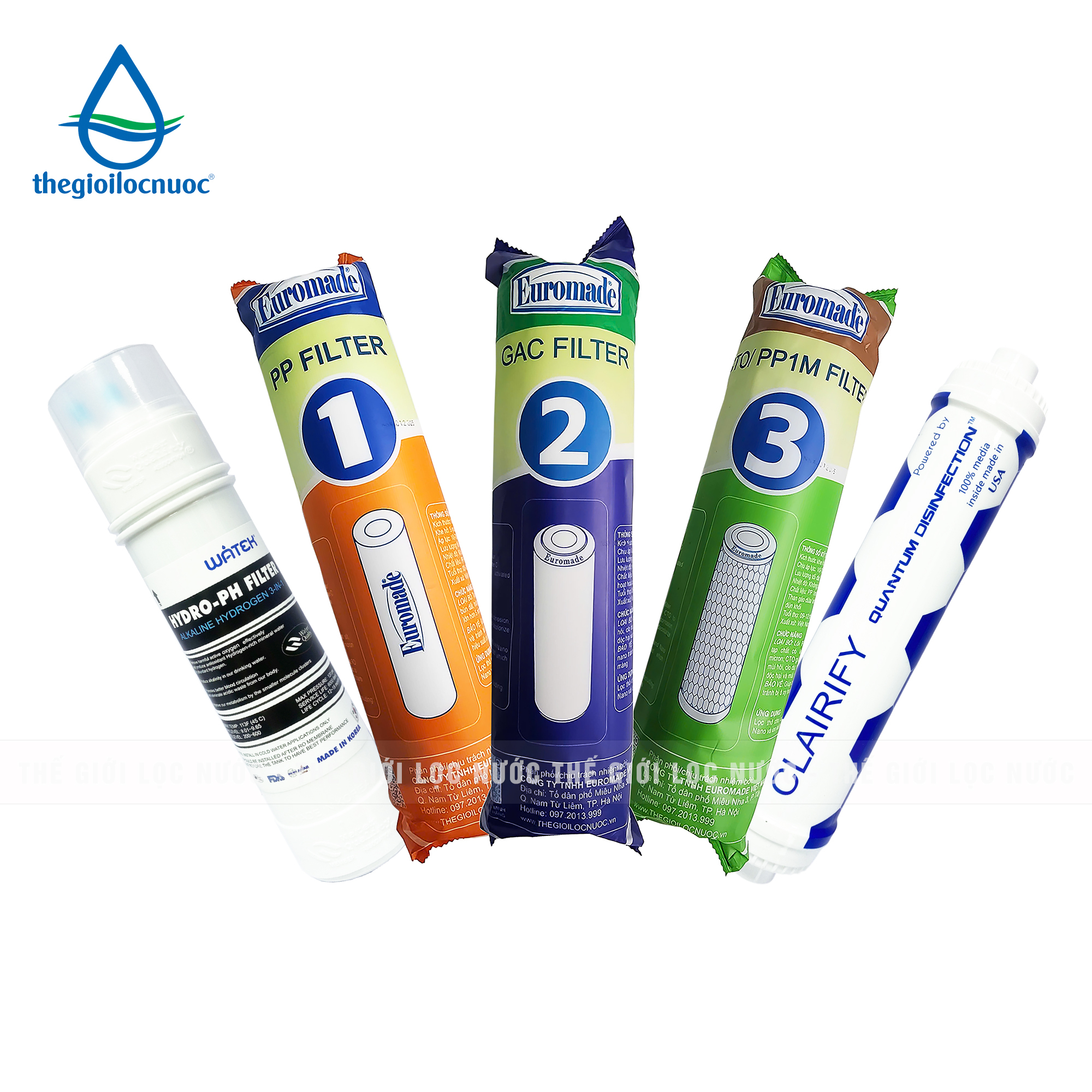 Combo lõi lọc nâng cấp Máy lọc nước các hãng (combo 1), model: F-CB-BNC