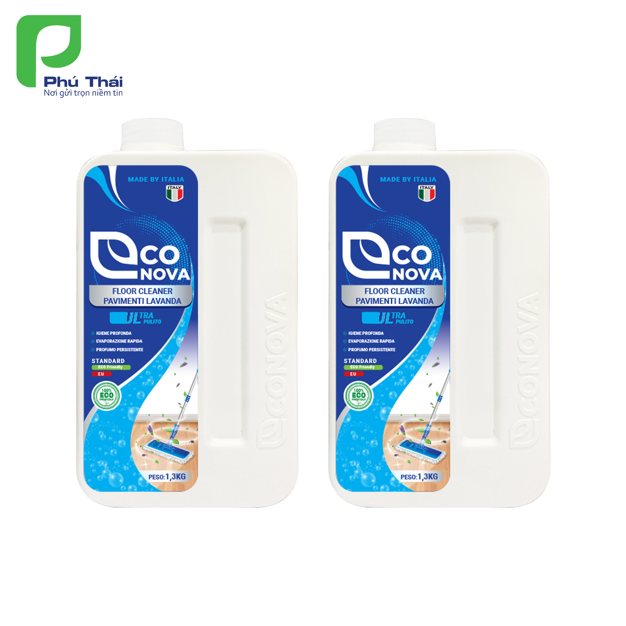 Combo 2 chai nước lau sàn oải hương Econova (1.3kg x 2)