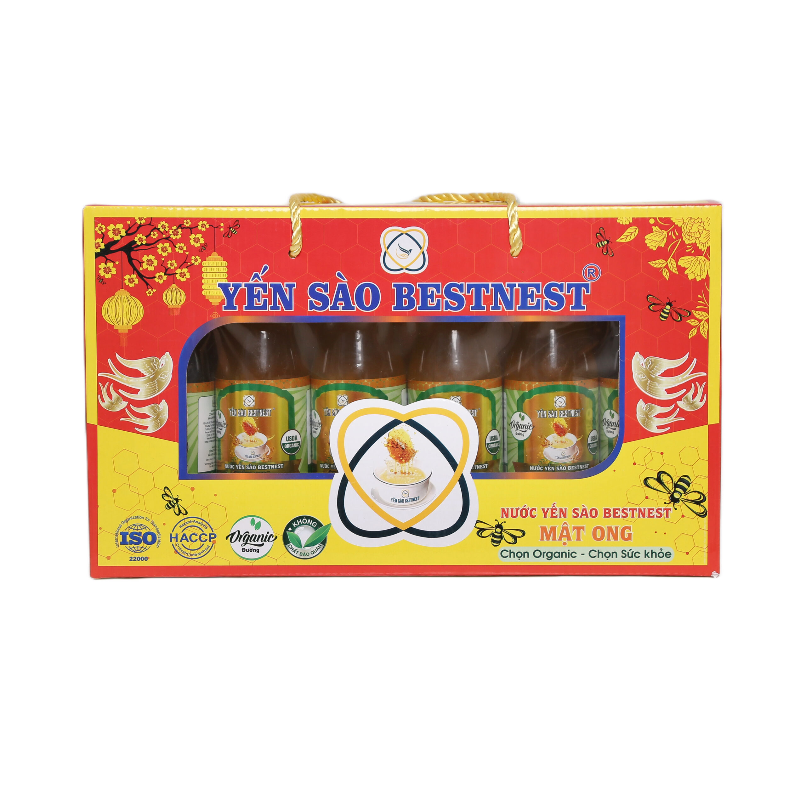 Hộp 6 chai Nước yến sào BESTNEST Mật ong 180ml