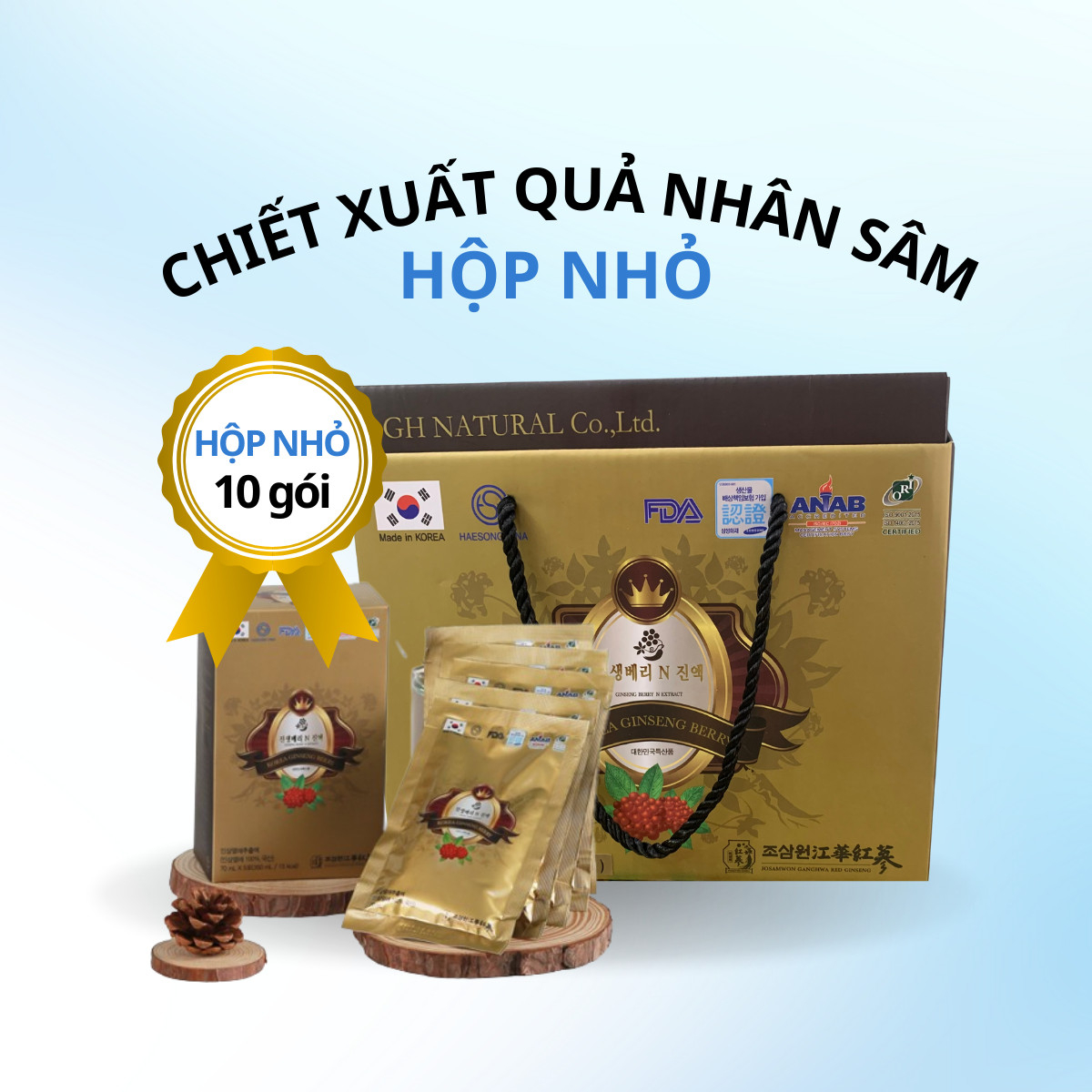 Chiết xuất Quả Sâm Ginseng Berry N Extract (loại nhỏ 10 túi/ hộp)