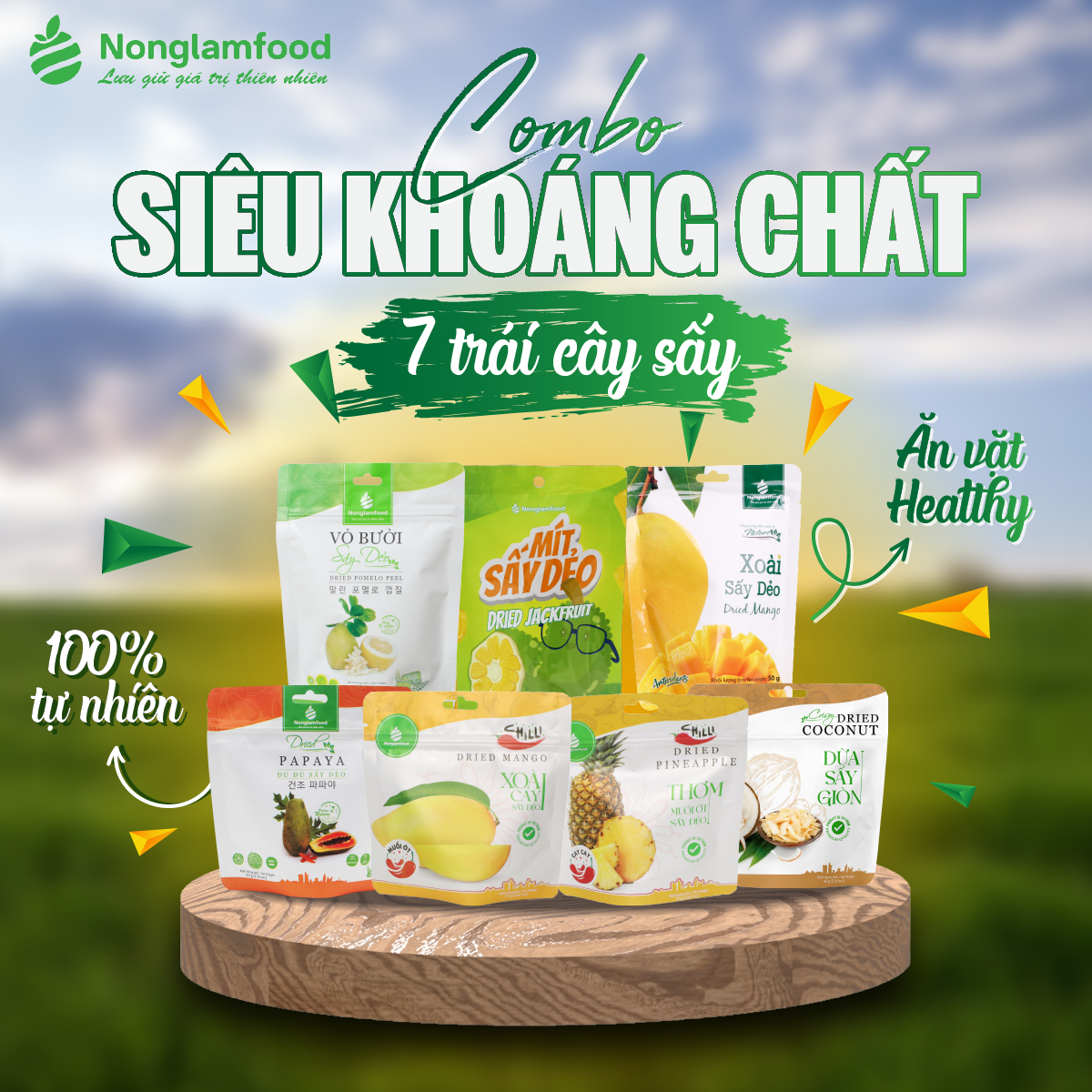 Set Siêu khoáng chất NLF_7 loại trái cây sấy