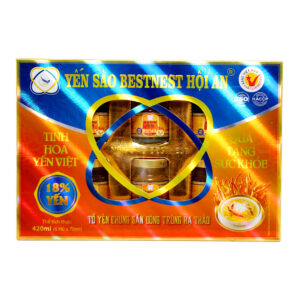 Lốc 6 hũ Tổ yến chưng sẵn BESTNEST HỘI AN 18% Đông Trùng Hạ Thảo (kèm túi)