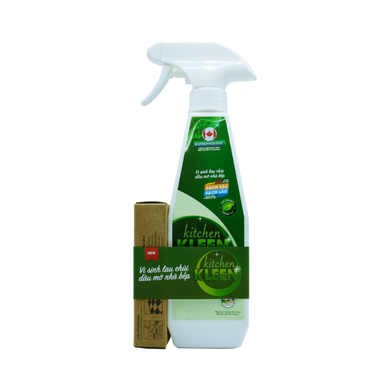 Bộ vi sinh lau chùi dầu mỡ Kitchen Kleen (01 Chai 500ml + 03 ống 5ml)