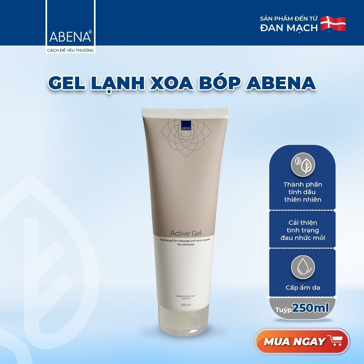 Gel lạnh xoa bóp giảm đau Abena Active Gel 250ml