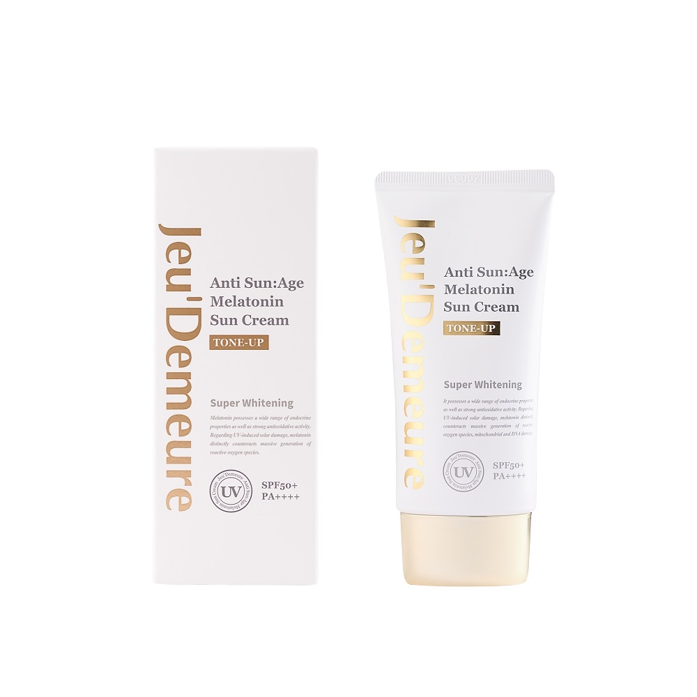Kem chống nắng Melatonin Jeu’Demeure – Chống lão hoá, nâng tone da (tuýp 50ml)