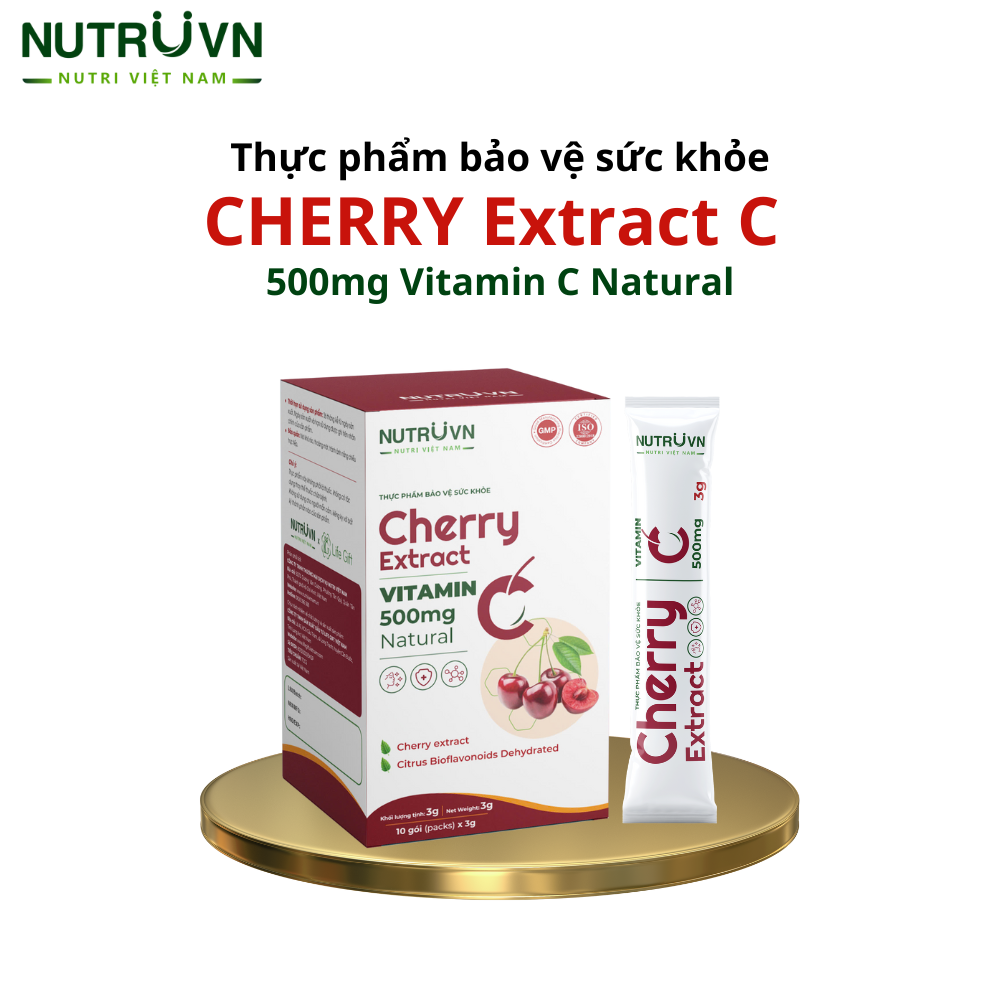 Cherry Extract bổ sung vitamin C tăng cường miễn dịch (30 gói)