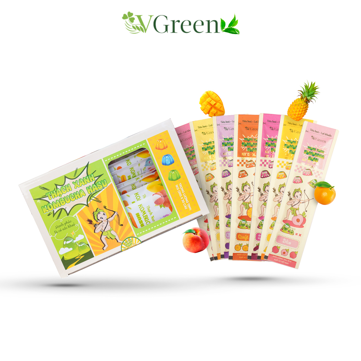 Thạch xanh KOMBUCHA - Mix Vị (1.05kg)