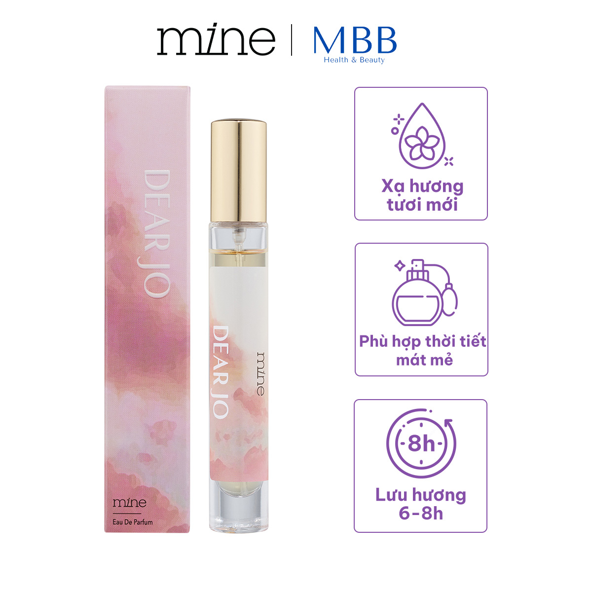 Nước hoa nữ Mine Dear Jo lưu hương 6-8h 9ml