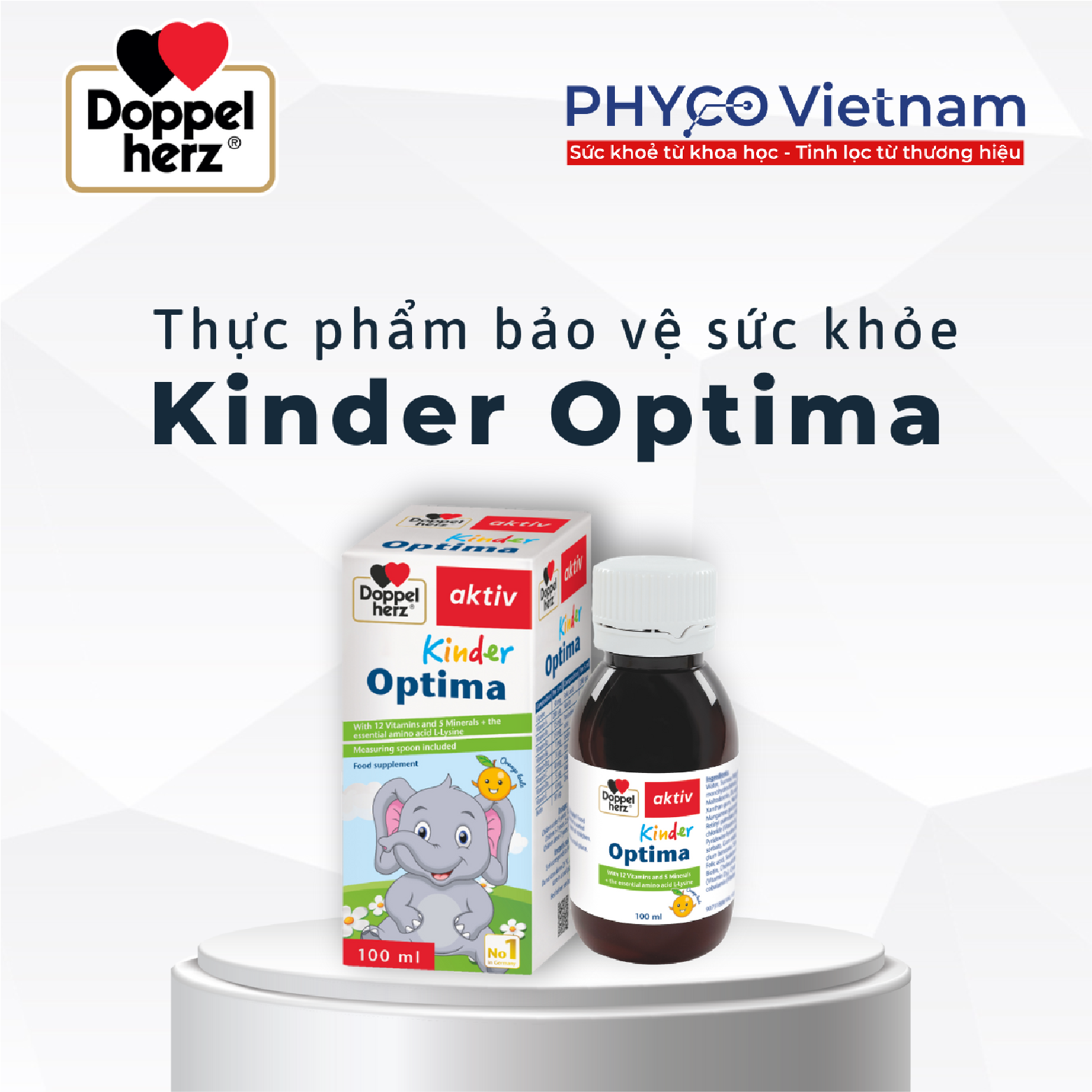 TPBVSK Kinder Optima hỗ trợ trẻ ăn ngon, tăng đề kháng, tiêu hoá cho bé
