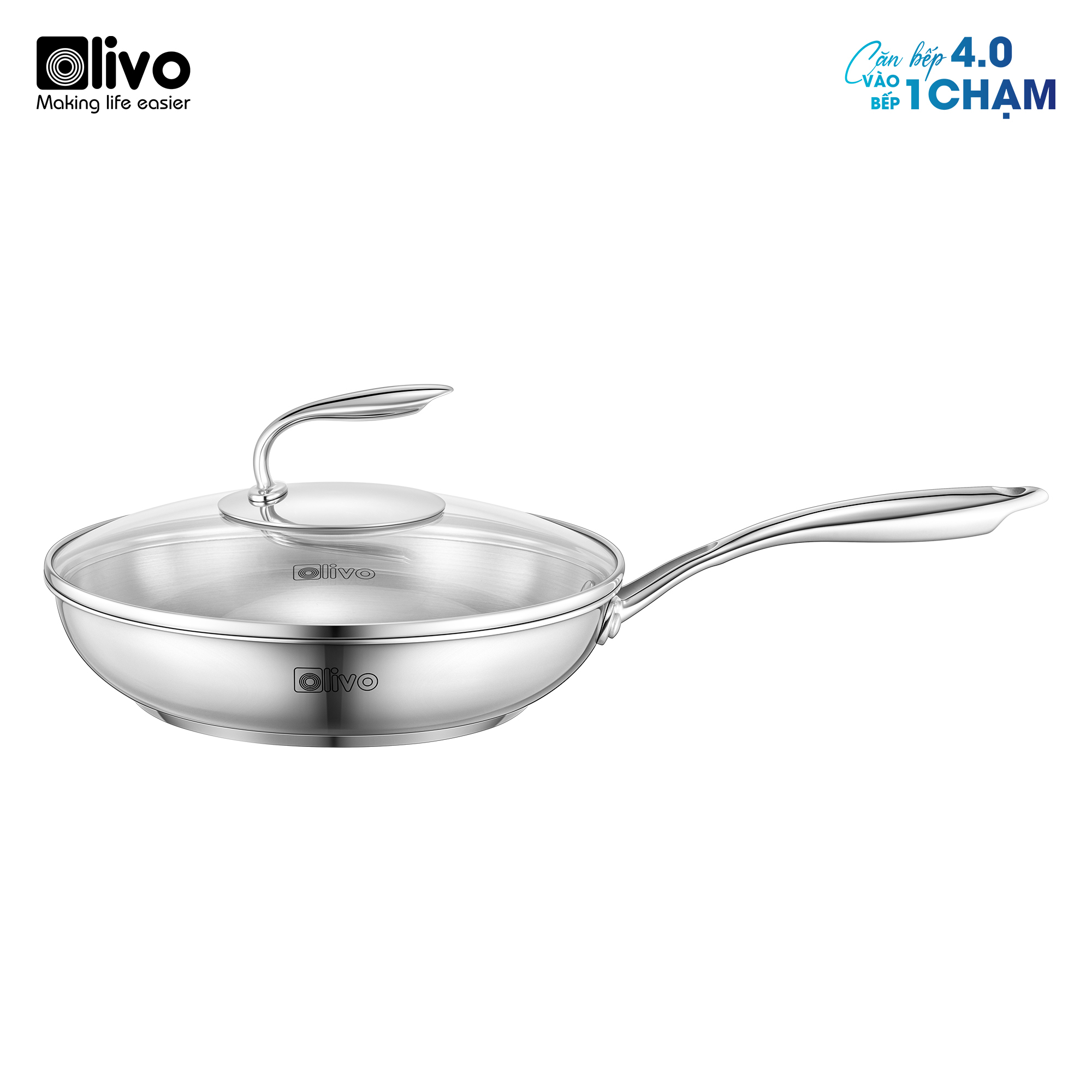 Chảo inox Olivo Steve X Pro