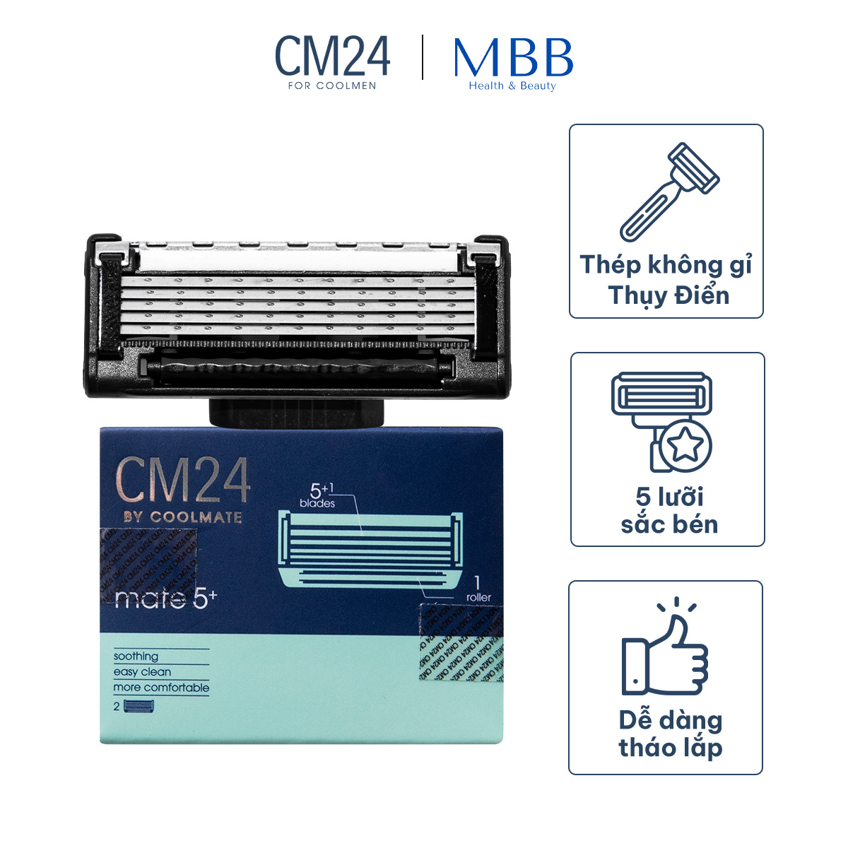 Bộ 2 lưỡi dao cạo râu CM24 5+ Kit