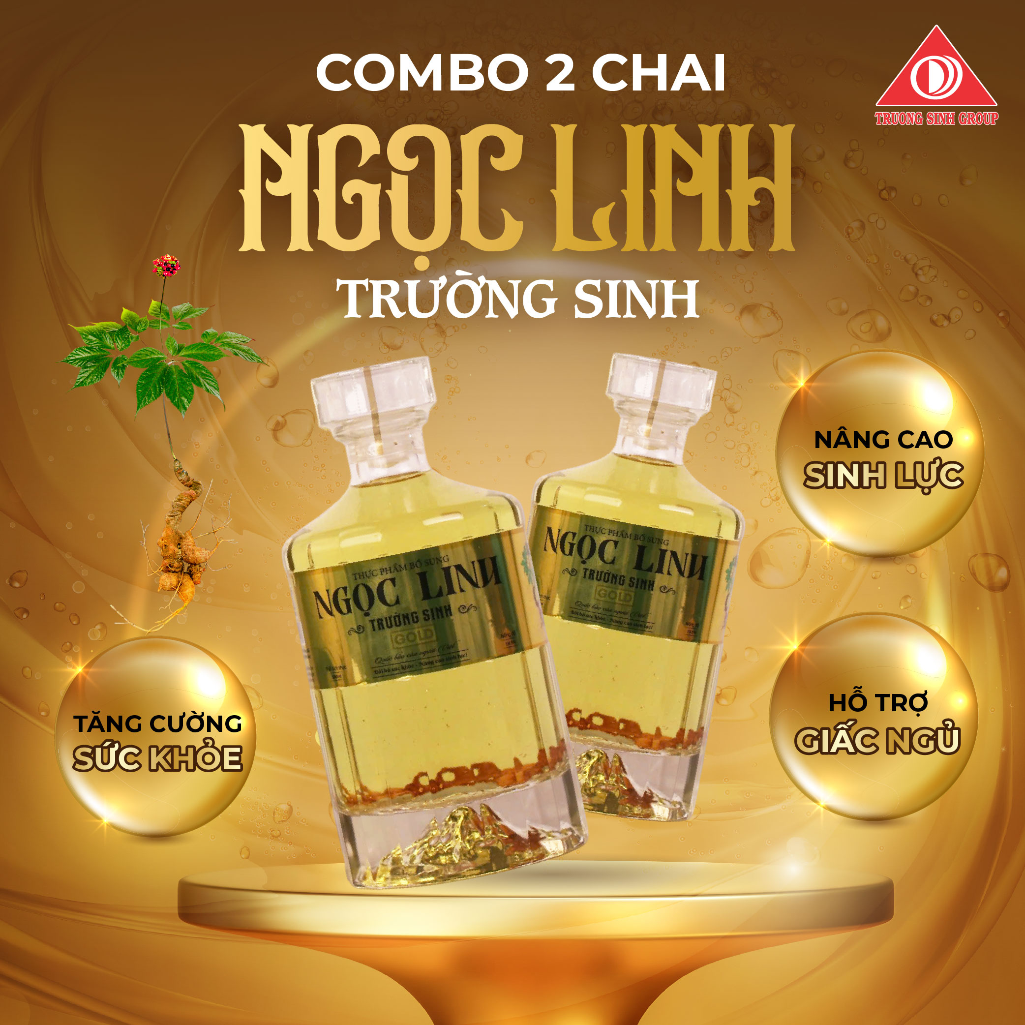 Combo 2 chai Ngọc Linh Trường Sinh (GOLD)