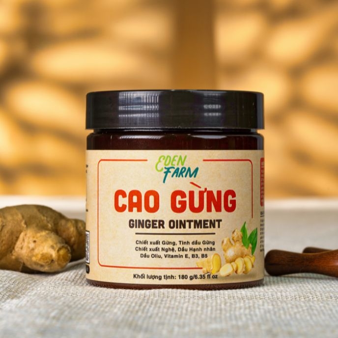 Cao gừng Eden Farm 180gr hỗ trợ nhức mỏi xương khớp, giữ ấm cơ thể, giảm mỡ bụng