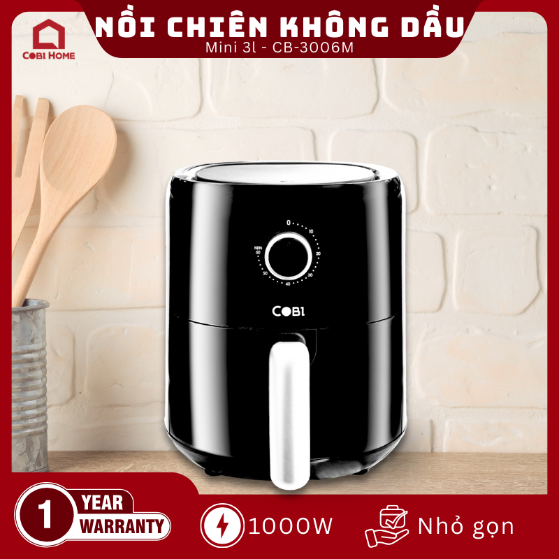Nồi chiên không dầu mini 3L COBI – Thiết kế nhỏ gọn, dễ dùng, tiện lợi nhà bếp_355040