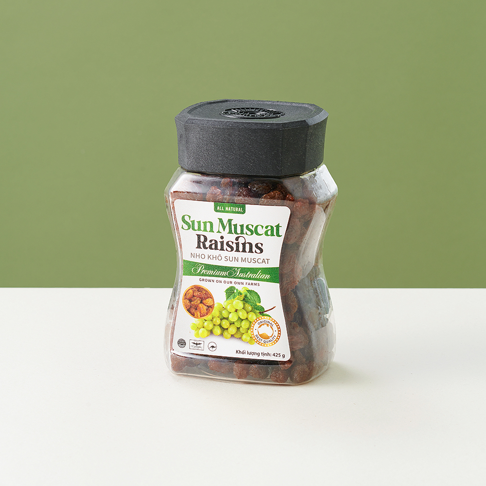 Nho khô Sun Muscat nhập khẩu Úc (hộp 425g)