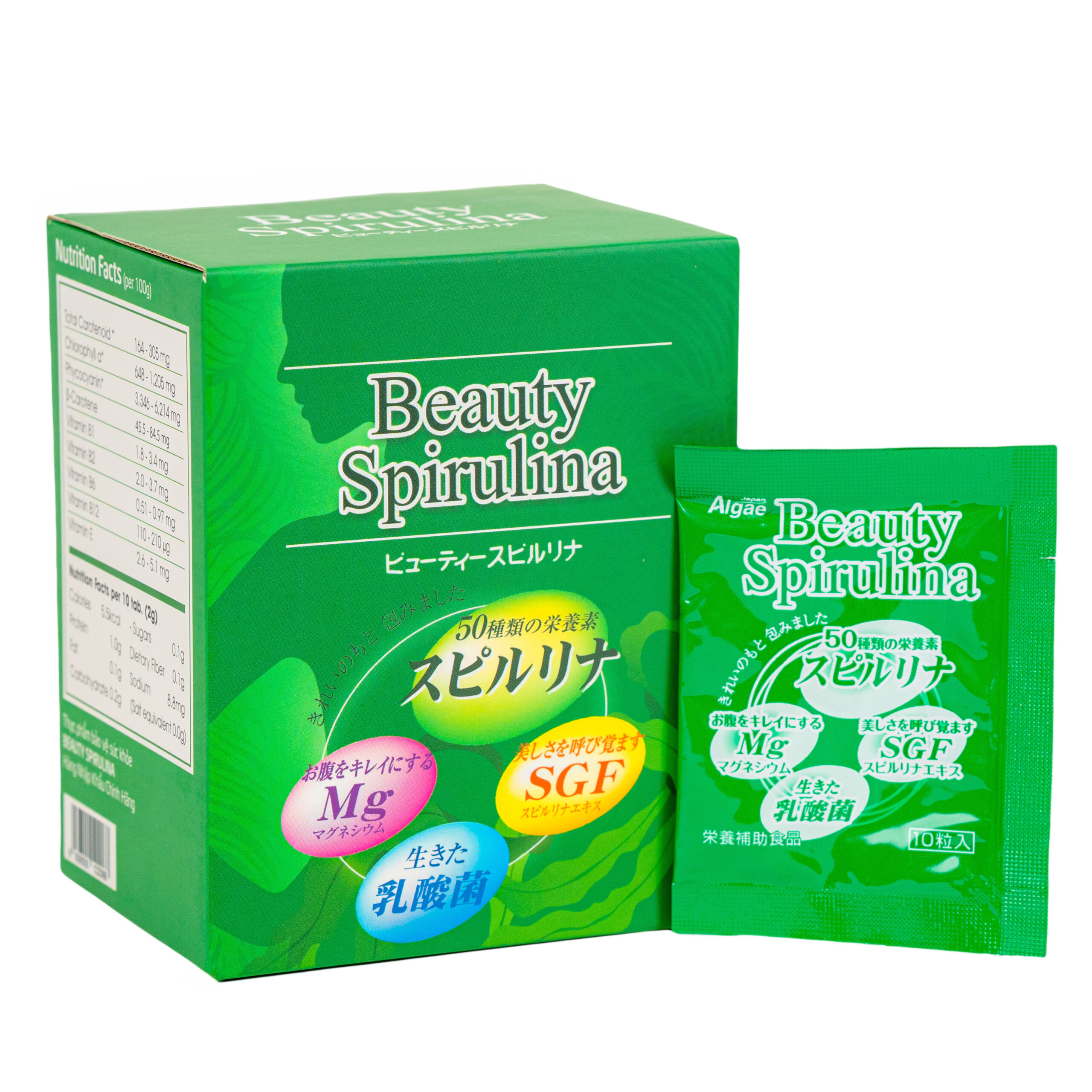 Tảo Beauty Spirulina Nhật Bản giúp đẹp da, tăng sức đề kháng 30gr