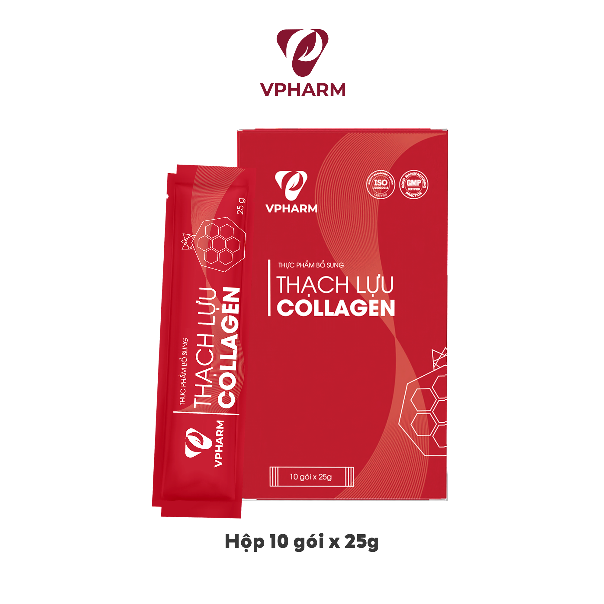 Thực phẩm bổ sung Thạch lựu Collagen - Hộp 10 gói