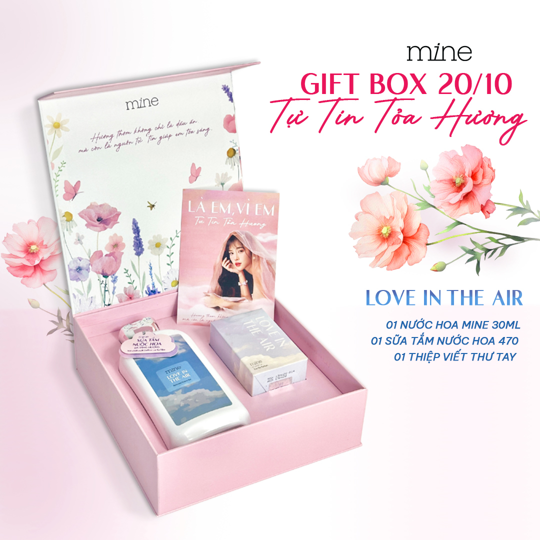 Hộp quà tặng Mine Sữa tắm & Nước hoa Love In The Air