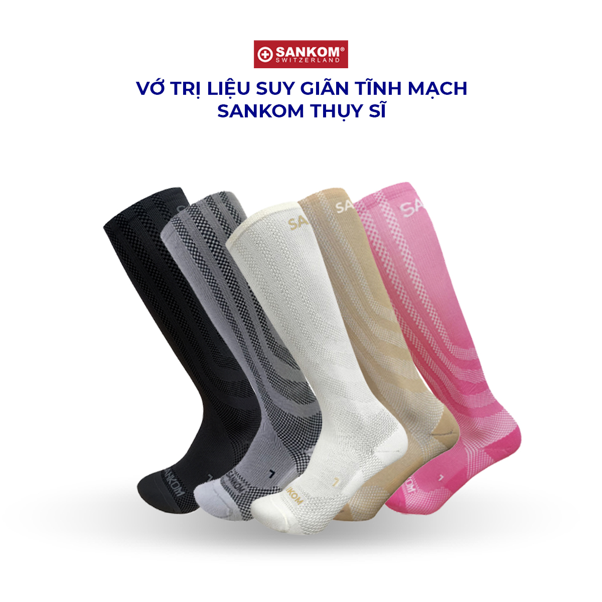 Tất trị liệu giãn tĩnh mạch Sankom Thuỵ Sĩ