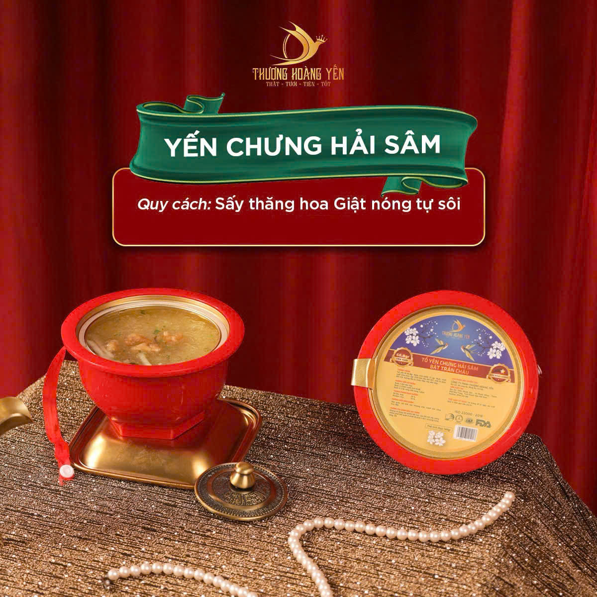 Súp yến TỰ SÔI, SẤY THĂNG HOA các vị THƯỢNG HOÀNG YẾN 140gr