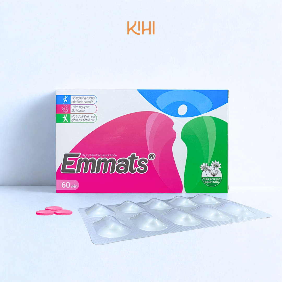 Thực phẩm bảo vệ sức khoẻ Emmats hỗ trợ cân bằng nội tiết tố (60 viên)