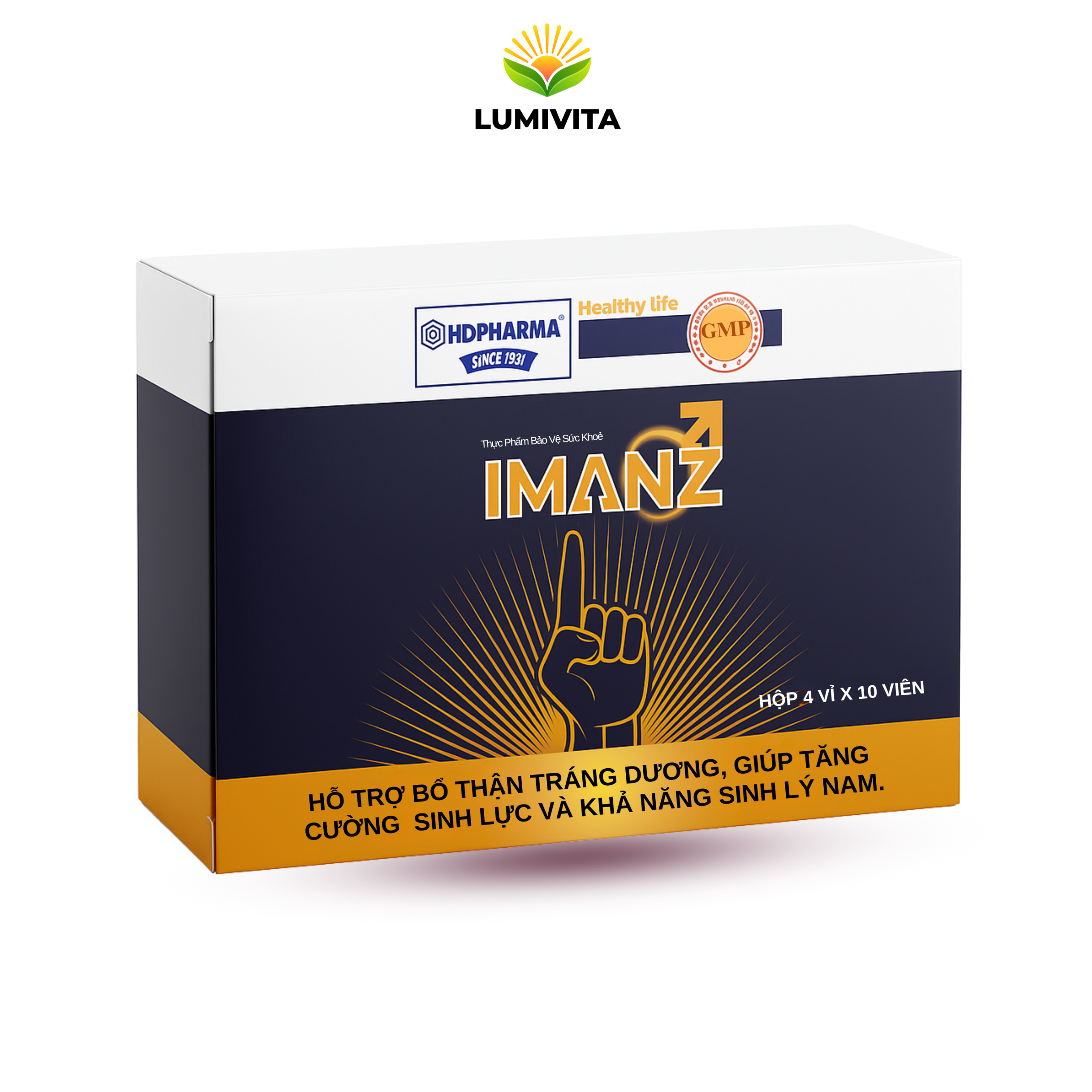Viên uống Imanz hỗ trợ tăng cường sinh lực phái mạnh (hộp 40 viên)