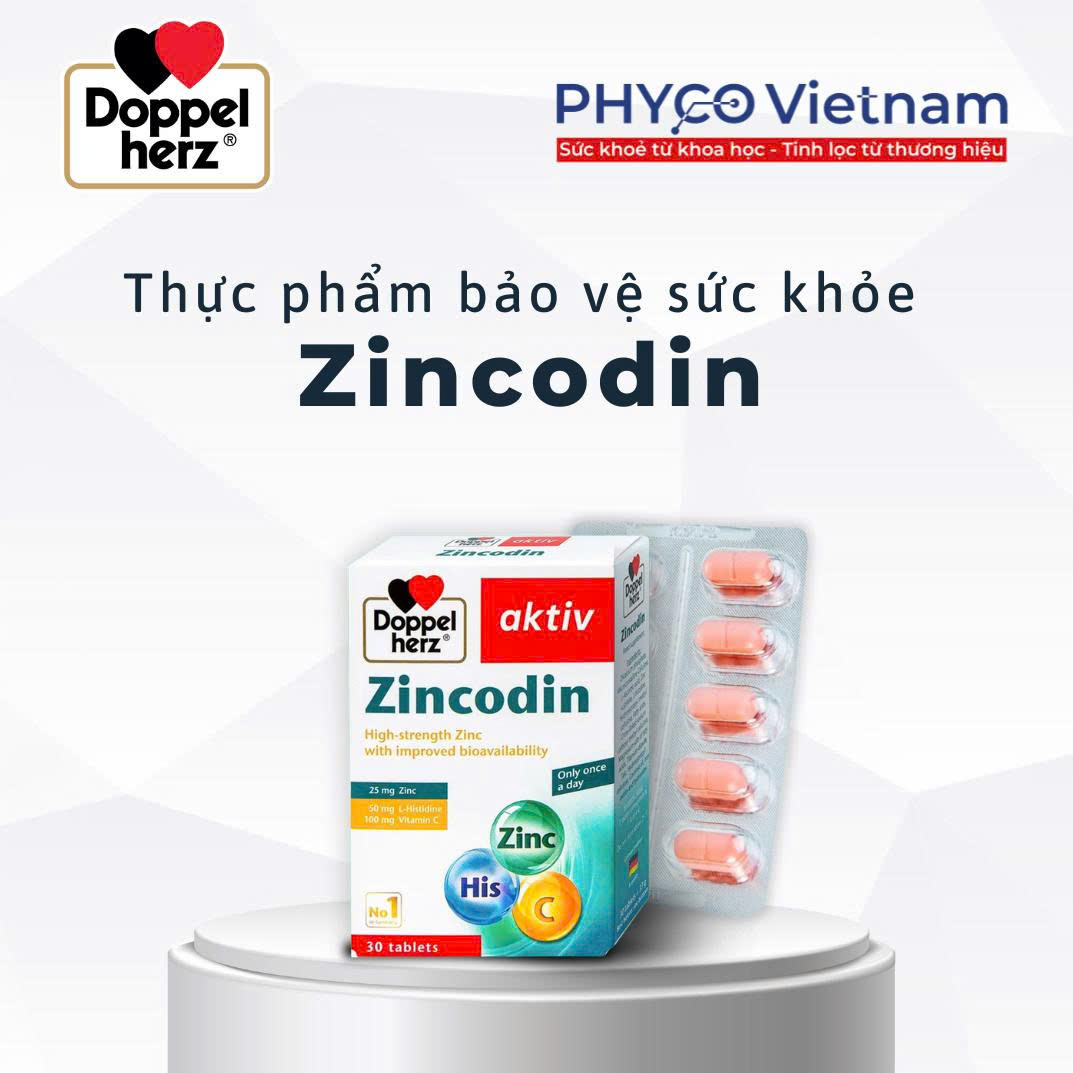 TPBVSK Zincodin bổ sung kẽm hỗ trợ tăng sức đề kháng