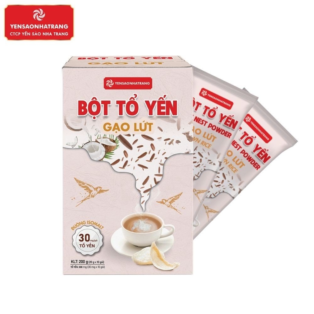 Bột tổ Yến gạo lứt (20g x 10 gói)
