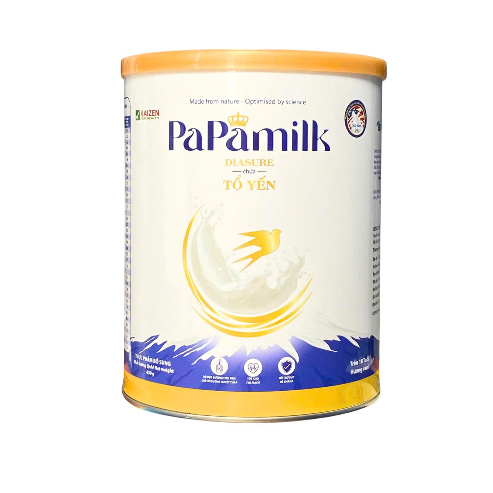 Sữa non tổ yến Papamilk Diasure - Lon 830G