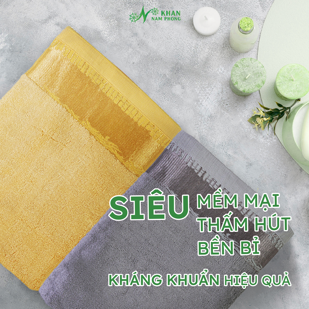 Khăn tắm NAM PHONG 60x120cm 50% Bamboo, 50% Cotton màu ngẫu nhiên