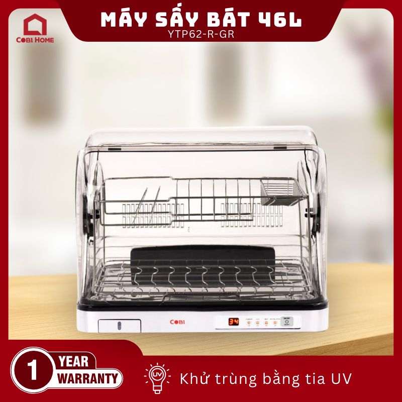 Máy sấy bát COBI 46L Màu Xám_341704
