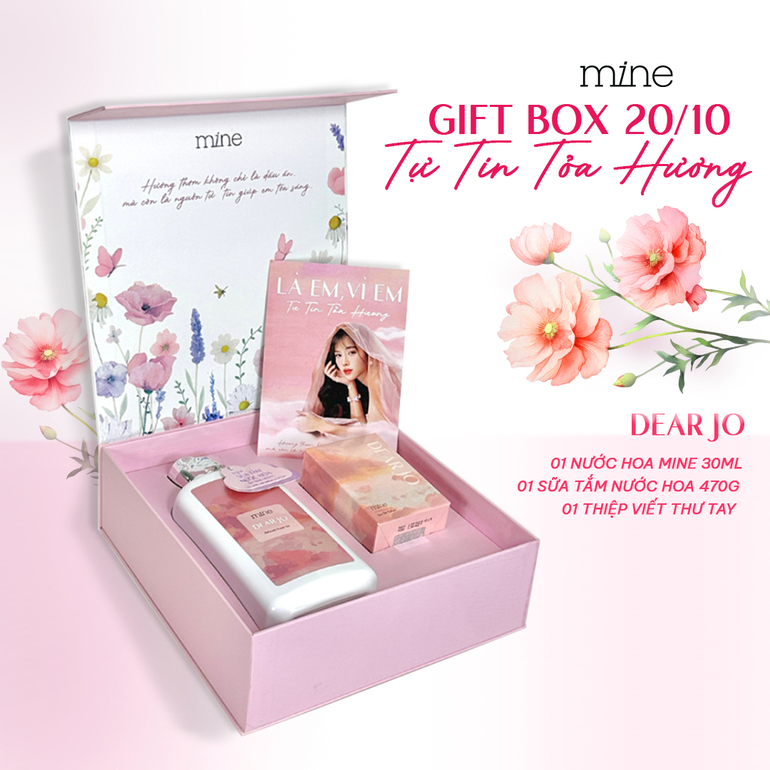Hộp quà tặng Mine Sữa tắm & Nước hoa Dear Jo
