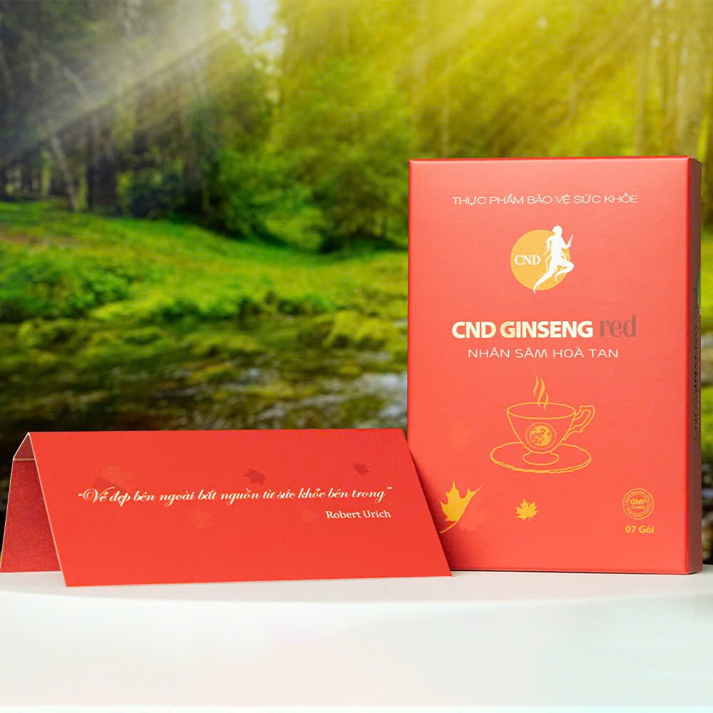 CND Ginseng Red – Nhân sâm hòa tan, hỗ trợ bổ thận, giảm mệt mỏi (Hộp 7 gói)