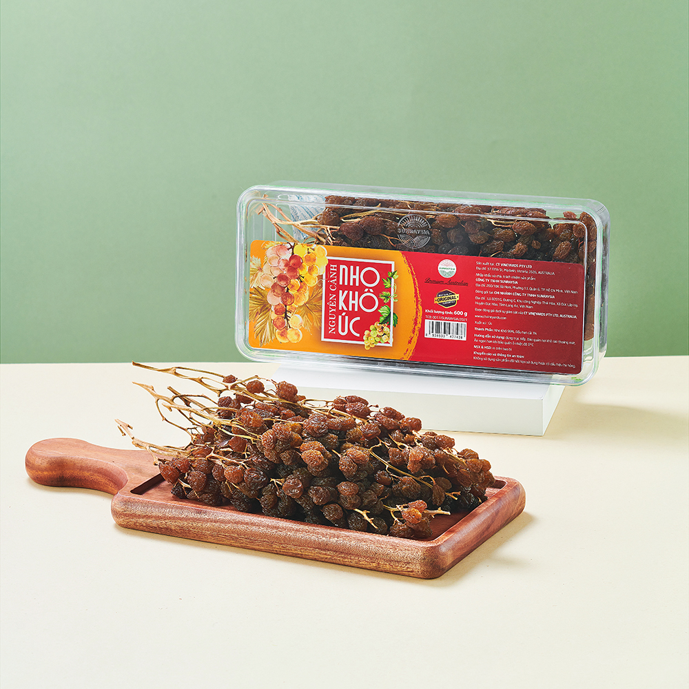 Nho khô nguyên cành nhập khẩu Úc (600g)