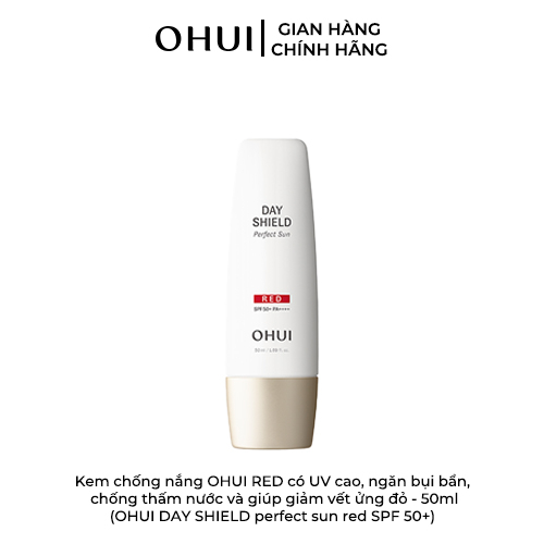 Kem chống nắng OHUI RED có UV cao, ngăn bụi bẩn, chống thấm nước và giúp giảm vết ửng đỏ - 50ml