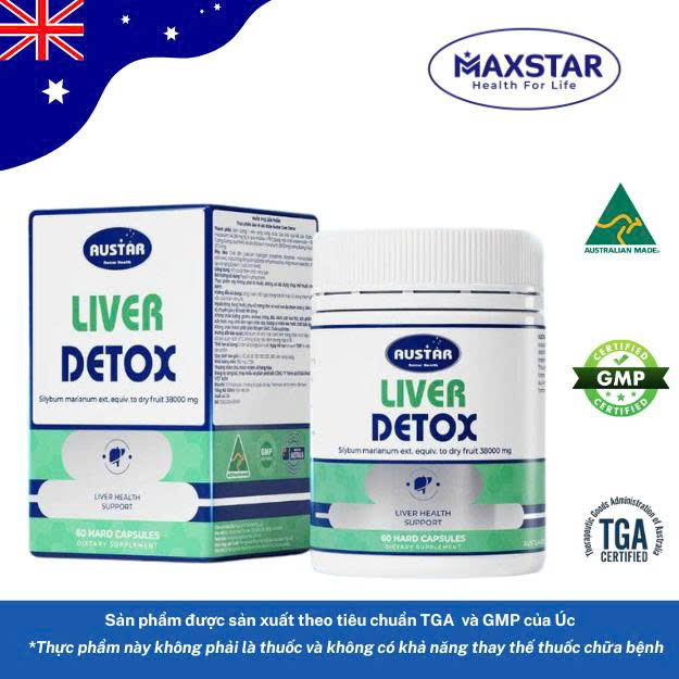 Viên Uống Austar Liver Detox 38000mg – Hổ Trợ Thải Độc Và Cải Thiện Chức Năng Gan (Hộp 60 Viên)