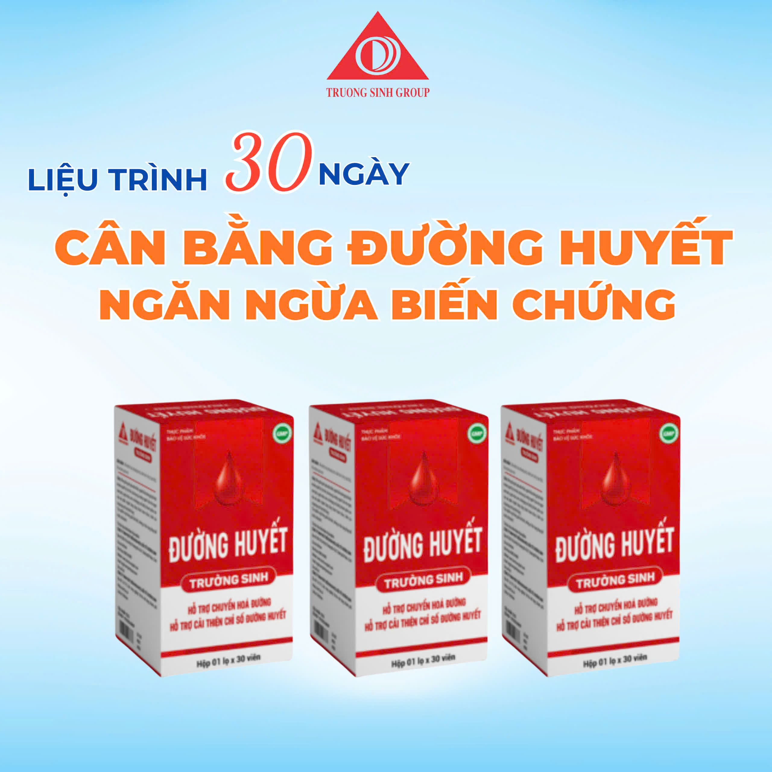 Combo 3 hộp đường huyết trường sinh