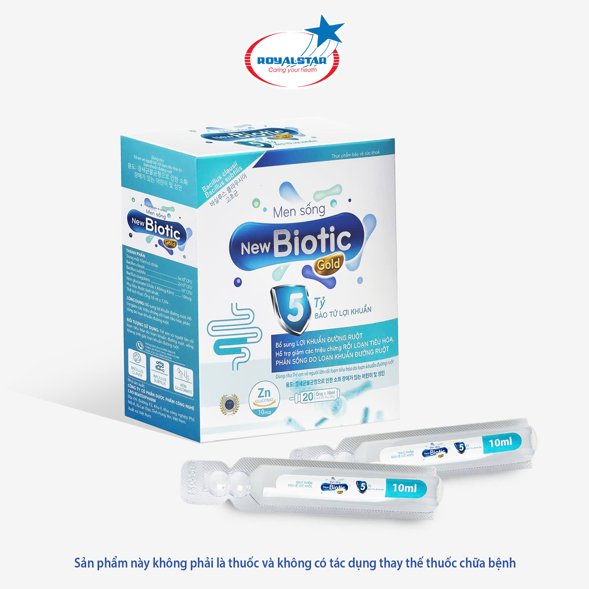 Men sống New Biotic Gold – Bổ sung 5 tỷ lợi khuẩn, hỗ trợ tiêu hóa và đường ruột