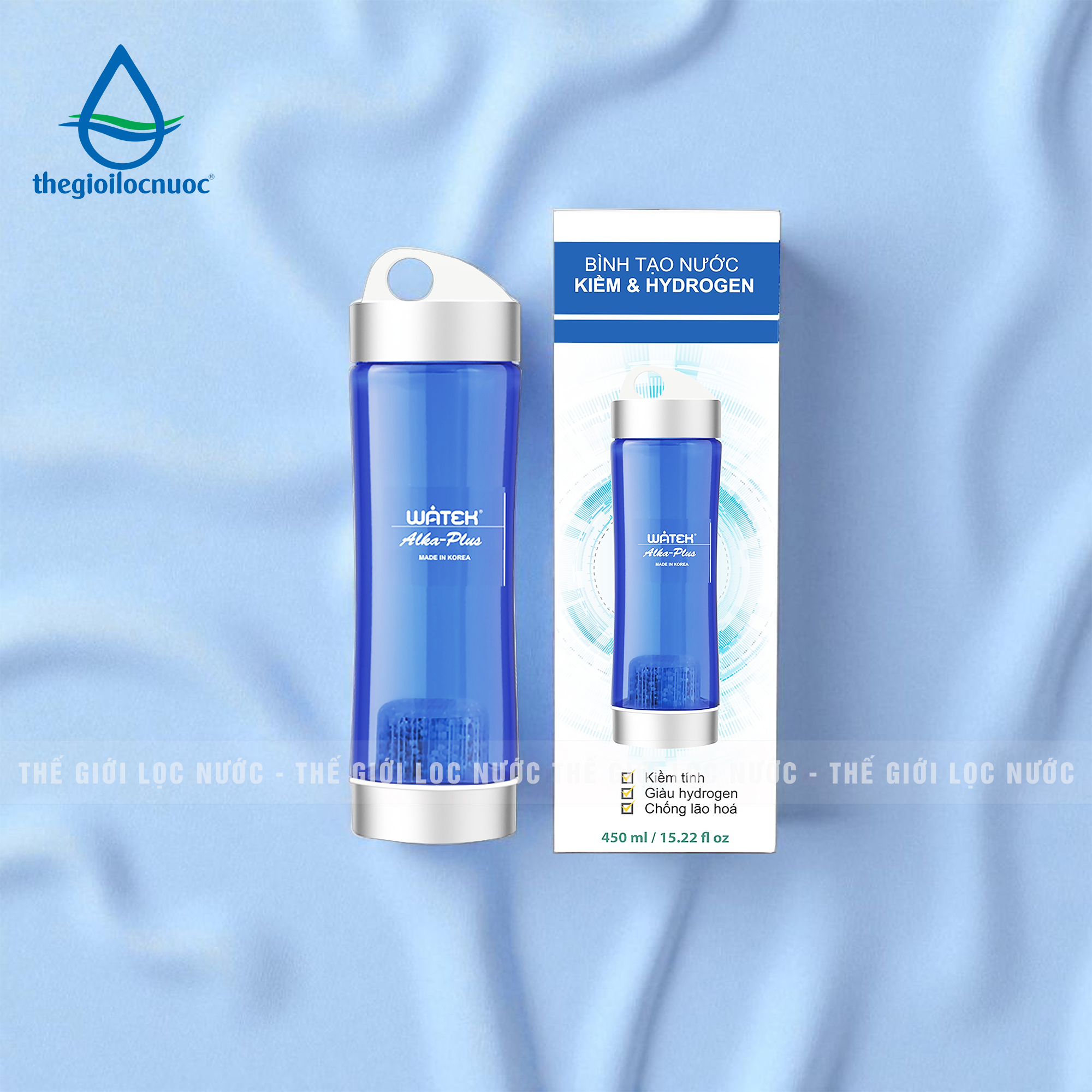 Bình lọc nước kiềm 3 trong 1 Watek, model: Alka Plus