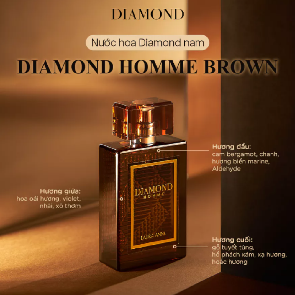 Nước Hoa Nam - Diamond Homme - 45ml (Brown)