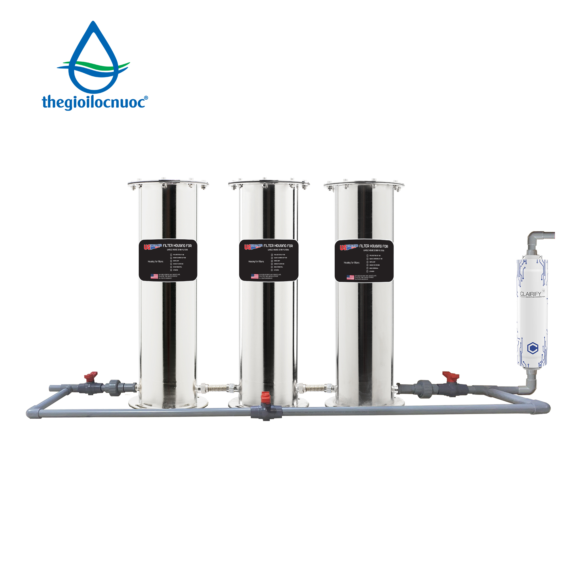 Bộ lọc tổng Mỹ USTOPWATER, model: Delux-1-US-QD