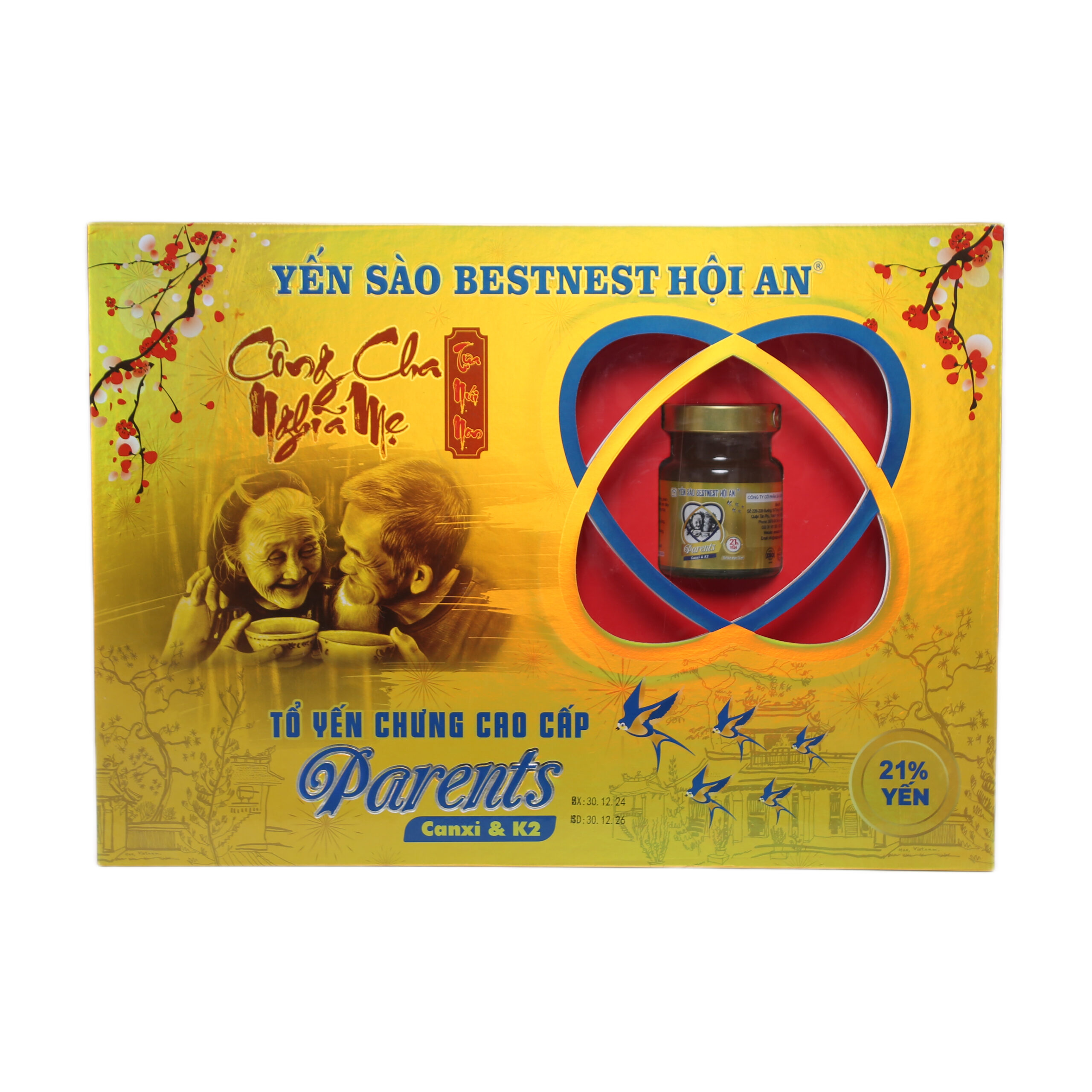 Tổ yến chưng sẵn BESTNEST Hội An 21% Parents - Hộp cứng 8 hũ