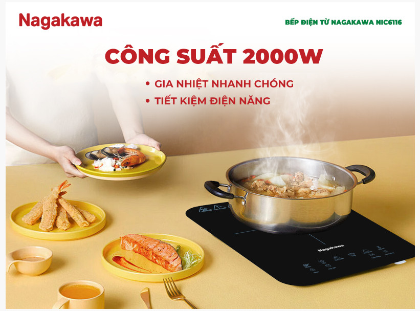 Bếp điện từ đơn Nagakawa NIC6116