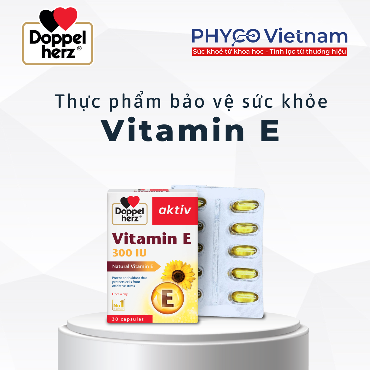 TPBVSK Doppelherz Aktiv Vitamin E hỗ trợ làm chậm quá trình lão hóa