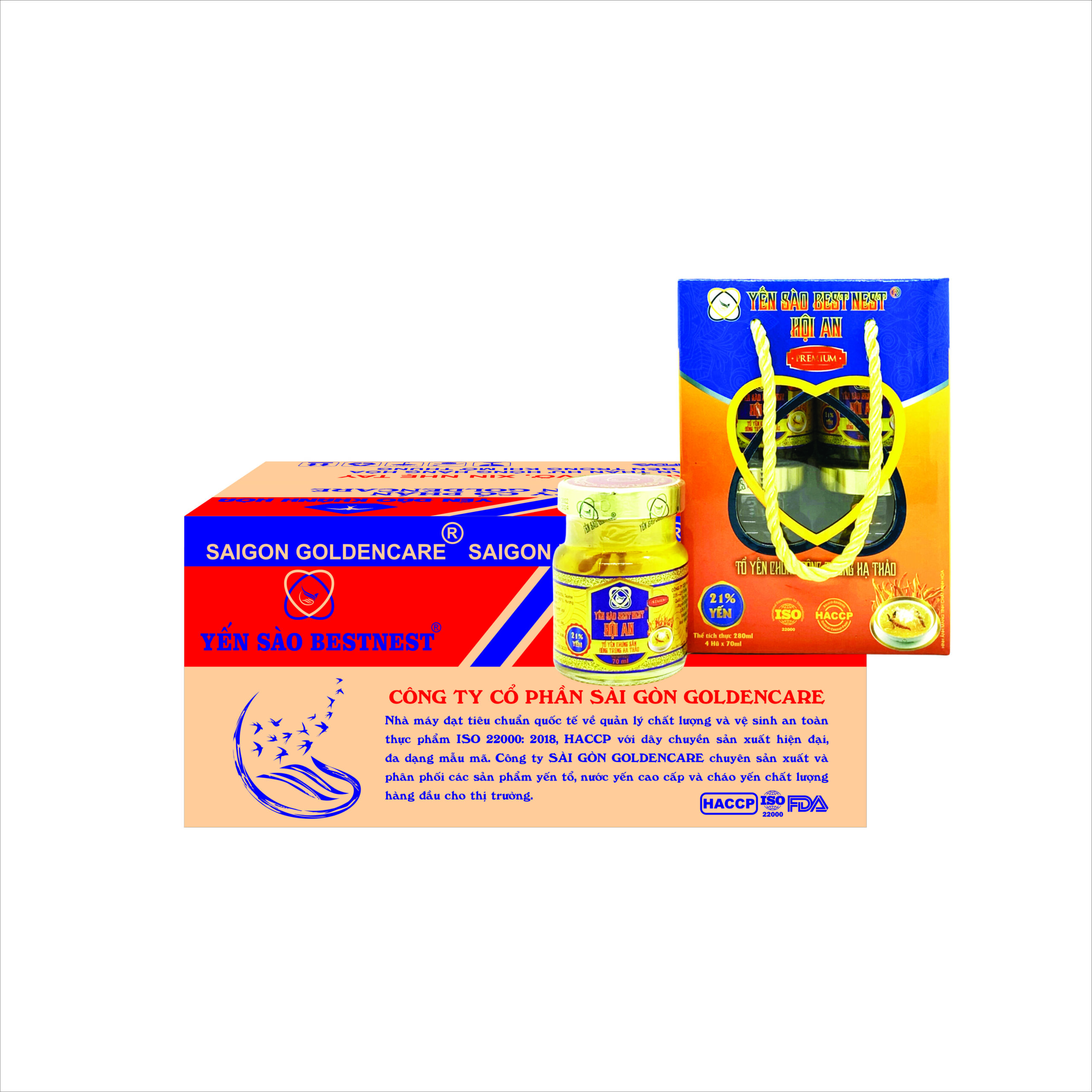 Thùng 15 Hộp 4 hũ Yến Sào BESTNEST HỘI AN PREMIUM 21% Đông trùng hạ thảo