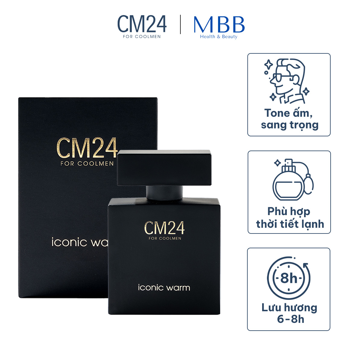 Nước hoa nam CM24 Iconic Warm lưu hương 6-8h 50ml