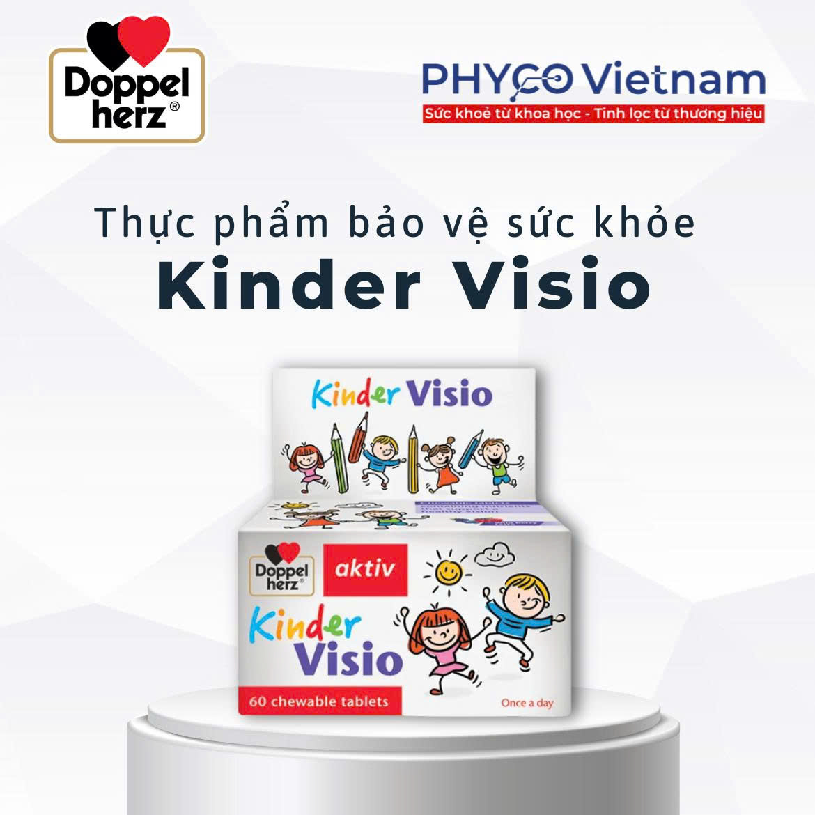 TPBVSK Kinder Visio hỗ trợ đôi mắt bé khỏe mạnh, thị lực tốt
